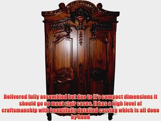 French Mahogany Armoire Solid Mahogany Reproduction Wardrobe H200xW110xD60cm