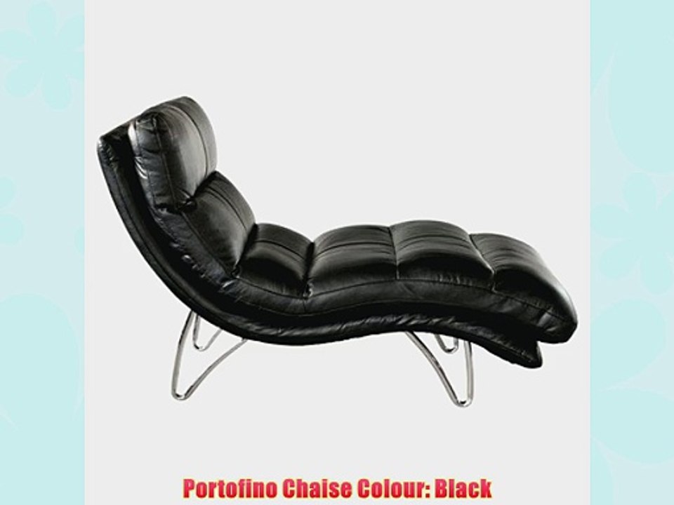 Portofino Chaise Colour: Black