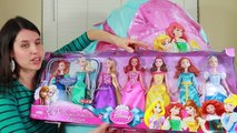 Disney Princess videos Super GIANT Princesses Surprise EGG Let It Go Elsa Anna Ariel Belle Huge Toys