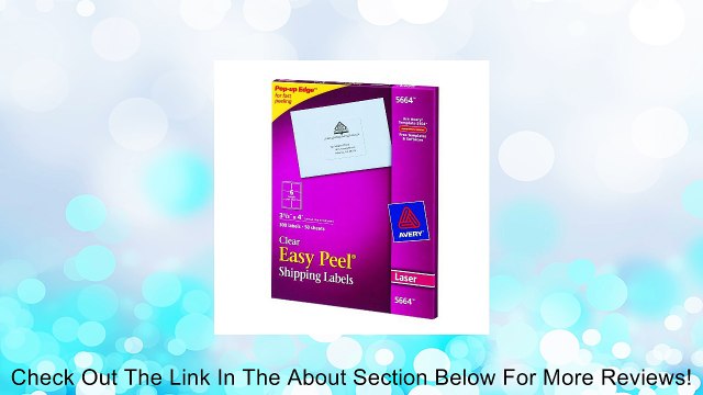 Avery Address Labels, Clear, 3.33 x 4-Inches, Box of 300 (5664) Review