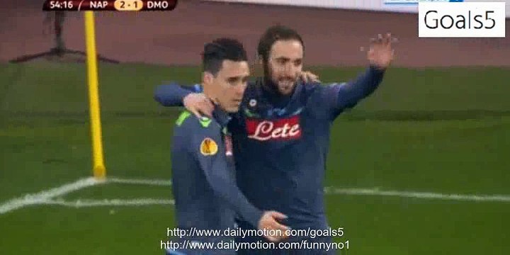 Gonzalo Higuain 3 rd Goal Napoli 3 - 1 Dinamo Moscow Europa League 12-3-2015