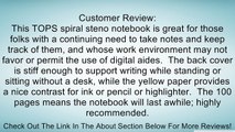 TOPS Spiral Steno Notebook, Gregg Rule, 6 x 9 Inches, Canary, 100 Sheets per Pad (63851) Review