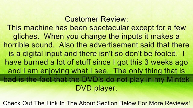 Panasonic DMR-E80H Progressive-Scan DVD Player/Recorder with Hard Drive , Silver Review