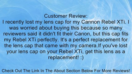 Canon E-58U 58mm Snap-On Accessory Lens Cap Review