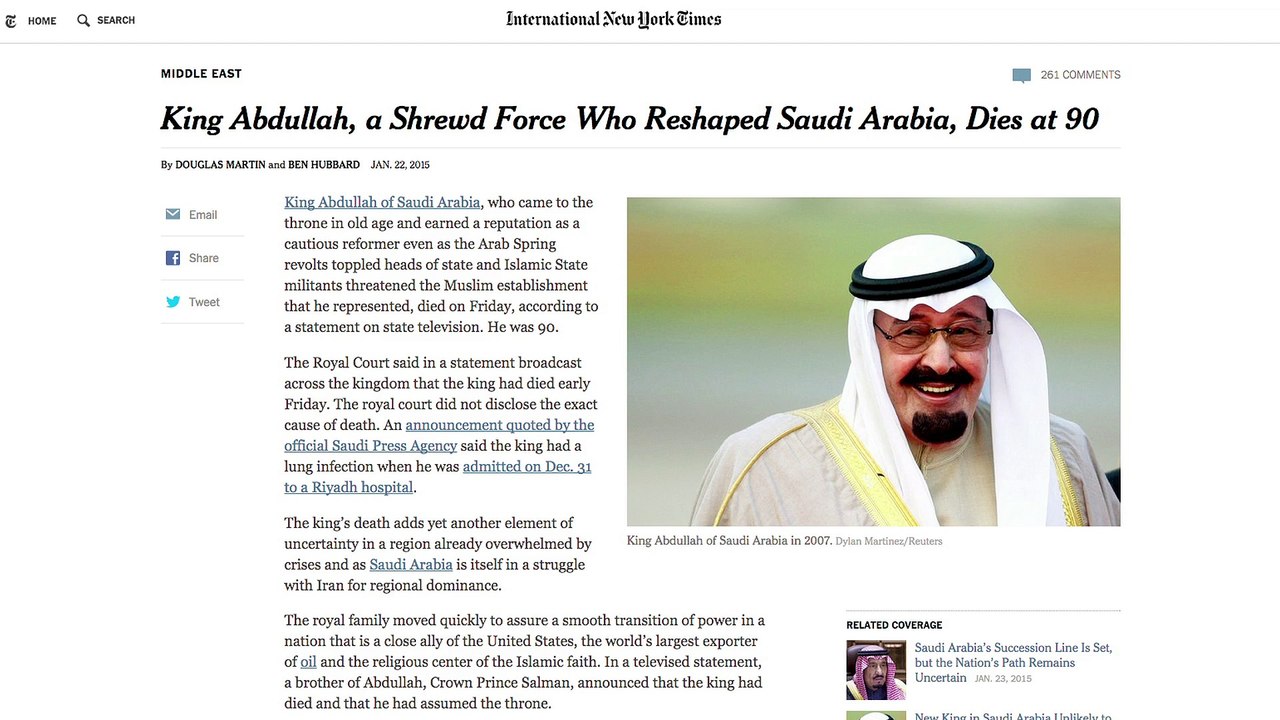 Media Review - SAUDI KING