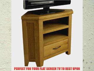 CHELSEA OAK CORNER TV PLASMA DVD VIDEO UNIT SOLID CABINET STAND / LIVING ROOM FURNITURE