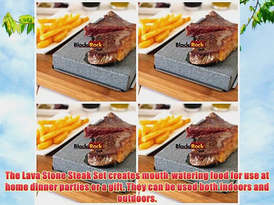 Lava Stone Steak Set x4