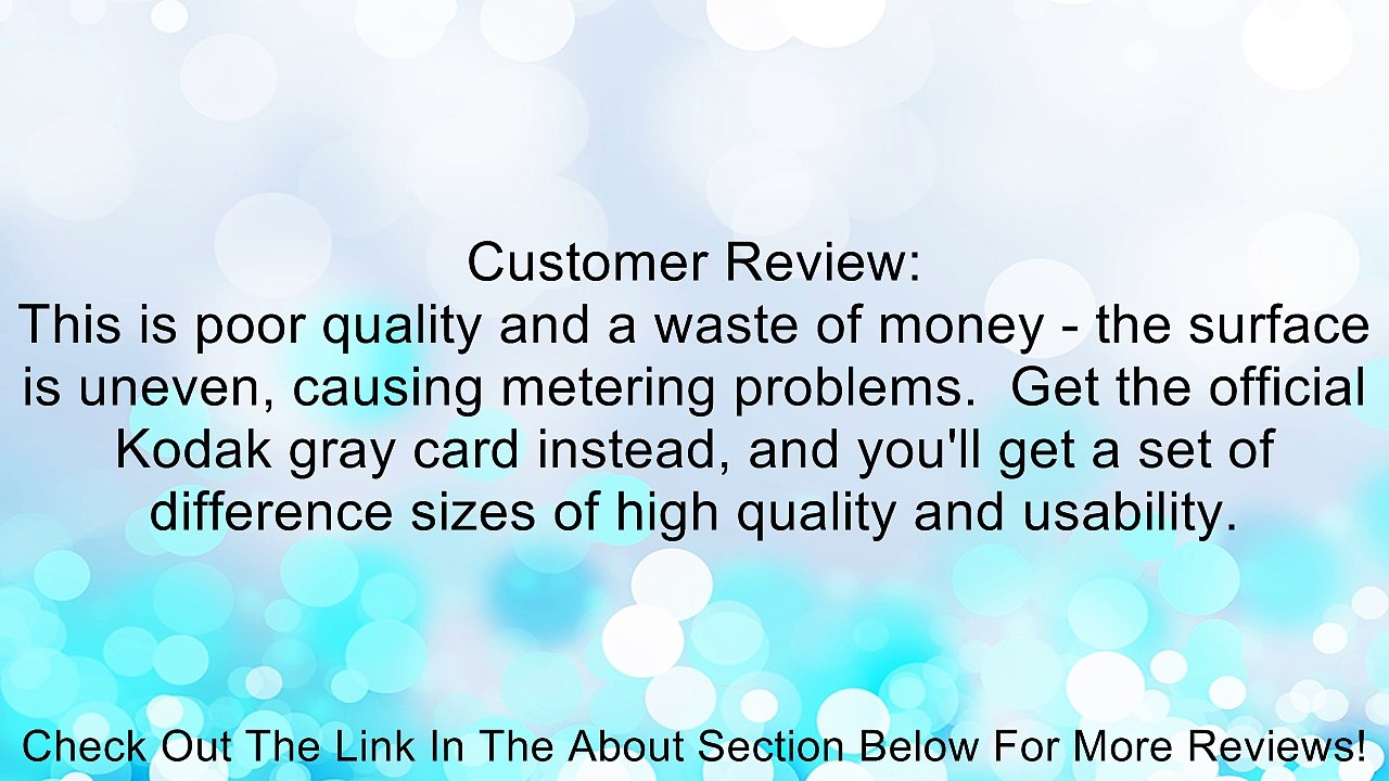 Delta 1 18% Gray Card (2 Pack) Review