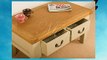 CREAM PAINTED SOLID WOOD CHUNKY RUSTIC OAK COFFEE TABLE WITH 4 DRAWERS
