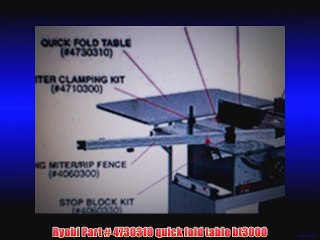 Ryobi Part # 4730310 quick fold table bt3000