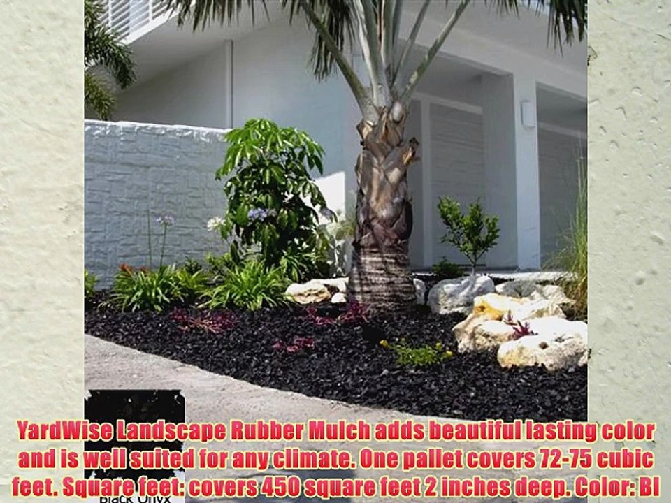 YARDWISE Landscape Rubber Mulch 75 Cu.Ft. Pallet-Black Onyx Color
