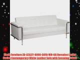Flash Furniture ZB-LESLEY-8090-SOFA-WH-GG Hercules Lesley Series Contemporary White Leather