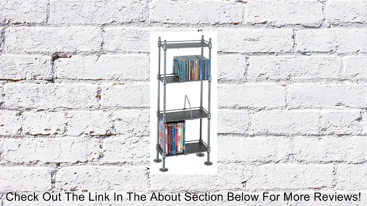 Atlantic Translucence SHF4T77 100 CD/51 DVD/BluRay/Games 4-Tier Media Rack (Titanium/Black) Review