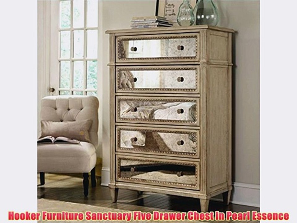 Hooker Furniture Sanctuary Five Drawer Chest in Pearl Essence