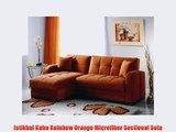 Istikbal Kubo Rainbow Orange Microfiber Sectional Sofa