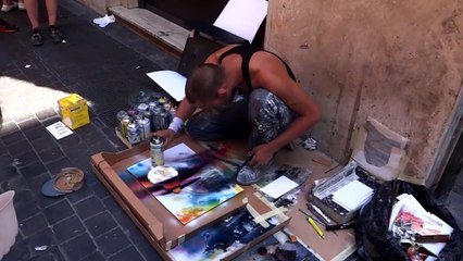 Amazing artist on the streets of Rome