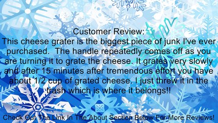 Cuisipro Accutec Rotary Grater, Clear Review