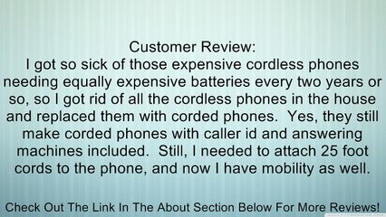 RCA 25 feet Handset Coil Cord, White (TP282W) Review