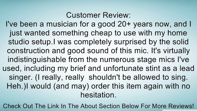 NADY SP-4C Dynamic Microphone Review