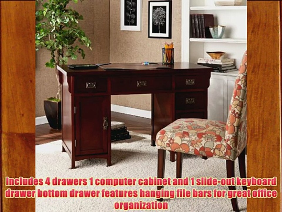 Southern Enterprise Mission Computer Desk Dark Cherry