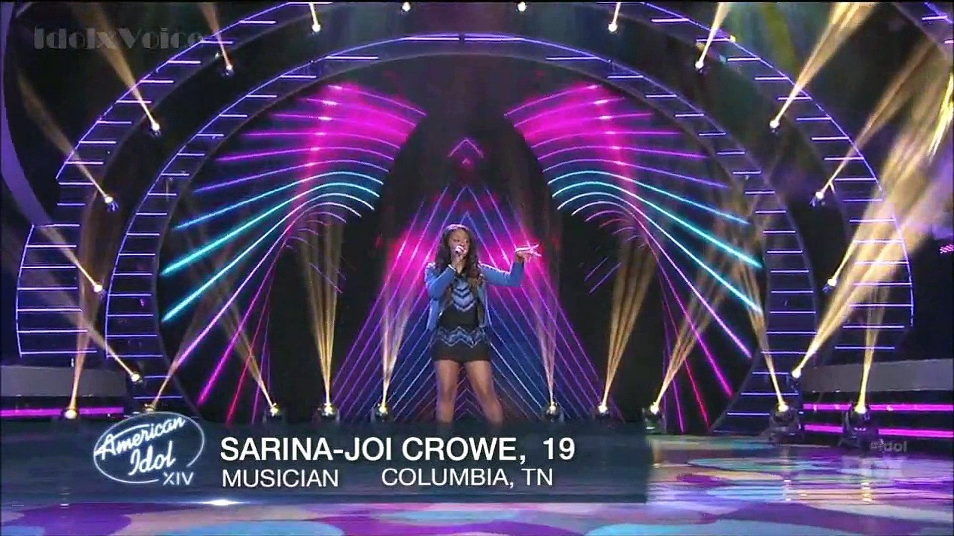 ⁣Sarina Joi Crowe - Neon Lights - American Idol 2015 (Save Song)