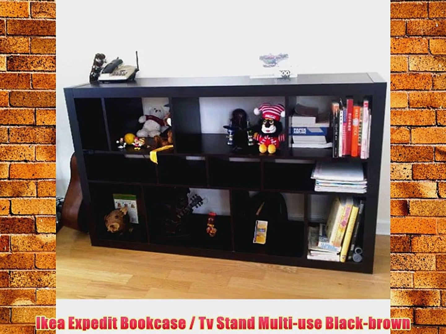 Ikea Expedit Bookcase Tv Stand Multi Use Black Brown Video