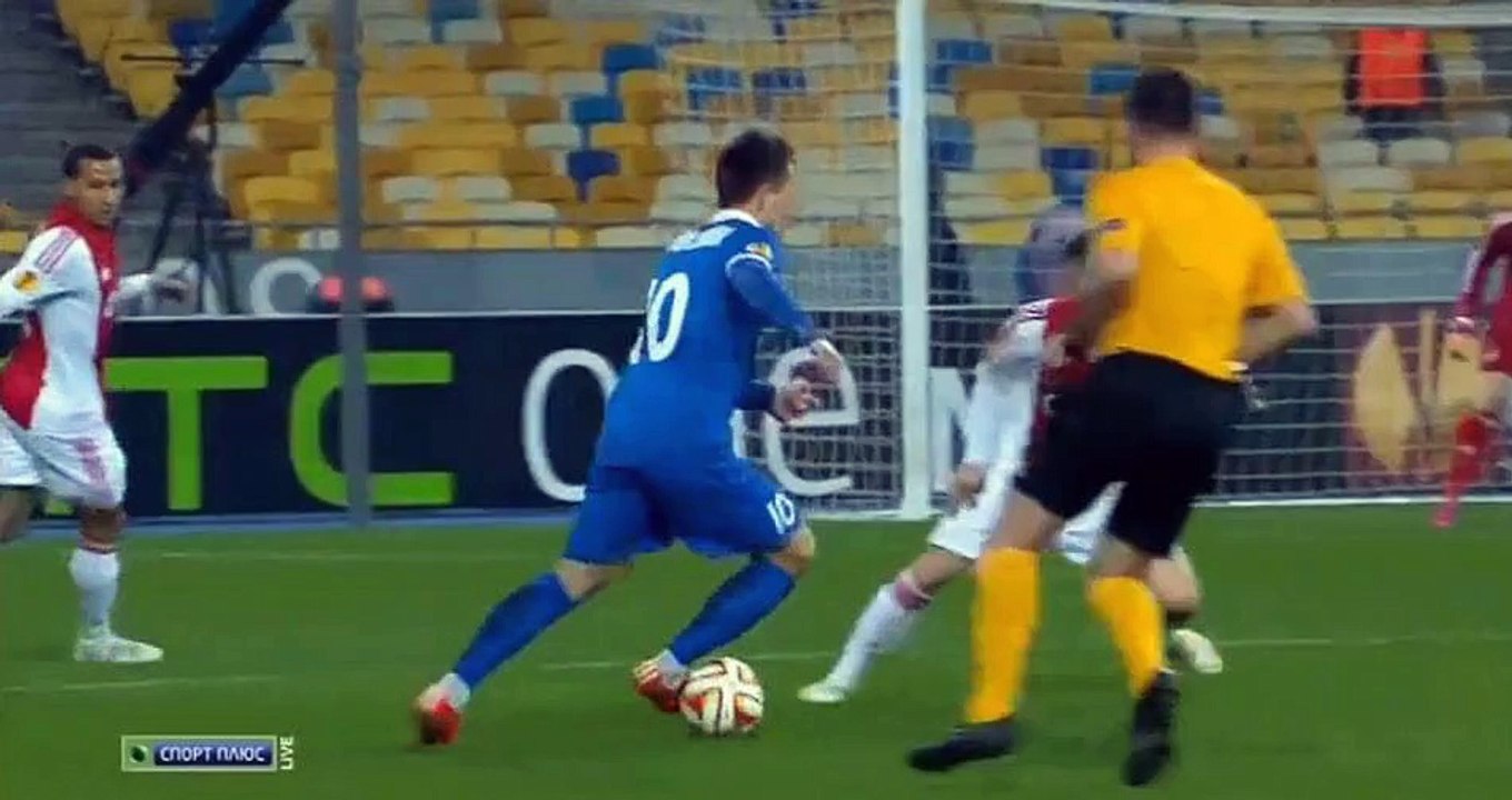 Днепр - Аякс 1-0  Лига Европы УЕФА 2014-15  1-8 финала Первый матч Видео обзор