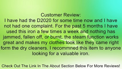 Black & Decker D1500 Digital Advantage Iron Review