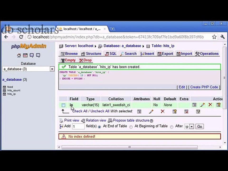 PHP Lecture (123) Creating a Database Hit Counter Part 1