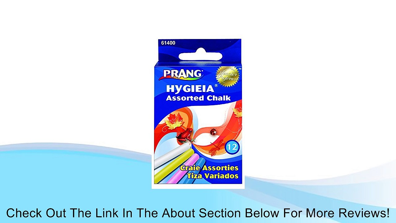 Prang Hygieia Chalk, 3.25 x .375 Inch Chalk Sticks, 12 Count, Assorted Colors (61400) Review