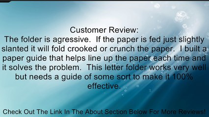 Martin Yale Desktop Letter/Half Folder, Gray (PREP6400) Review