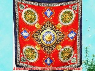 Silk Salon Brand New 100% Heavy Jacqard Charmeuse Silk Scarf Shawl Wrap Brown