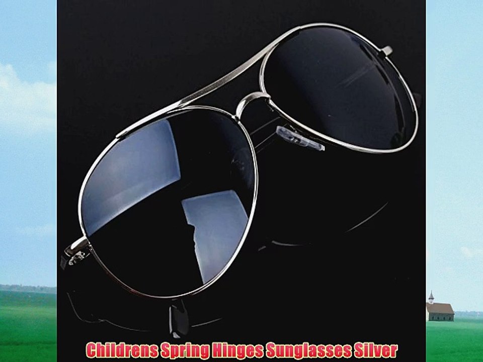 Childrens Spring Hinges Sunglasses Silver