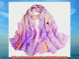 Brightdeal Lucky Picapica Flower Muifa Patten Long Chiffon Shawls Scarves Wrap(Purple)