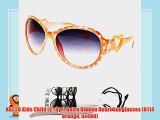 Kd220 Kids Child (2~8yr) Retro Ribbon Heart Sunglasses (8114 Orange uv400)