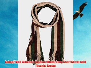 下载视频: AshopZ Men Women's Fashion Winter Long Scarf Shawl with Tassels Brown