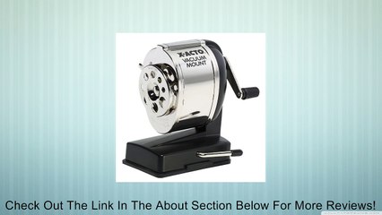 X-Acto Model KS, Vacuum-Mount Pencil Sharpener, Chrome Receptacle, Black Base, 1 Unit (1072) Review