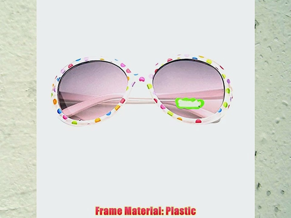 Weixinbuy Baby Girls Plastic Frame Sunglasses Dots Round Shades Eyewear White