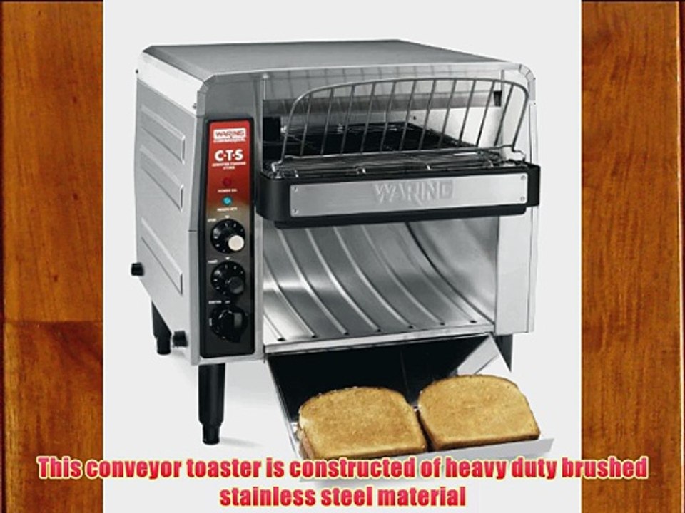 Waring Commercial CTS1000B Heavy-Duty Stainless Steel Conveyor Toaster 208-volt