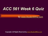 ACC 561 Week 6 Quiz