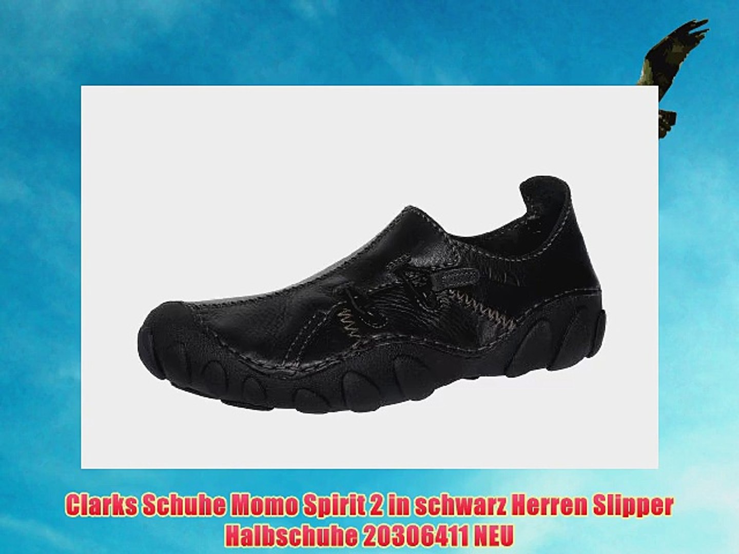 Clarks Schuhe Momo Spirit 2 in schwarz Herren Slipper Halbschuhe 