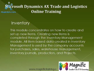 msdynamics ax trade and logistics online training in south africa