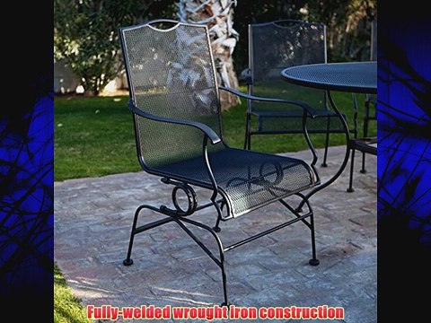 Woodard Woodard Stanton Wrought Iron Coil Spring Dining Chair - Set of 2 - Textured Black Wrought