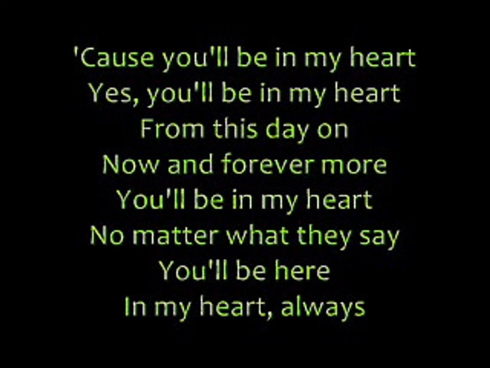 Phil Collins You Ll Be In My Heart With Lyrics Video Dailymotion