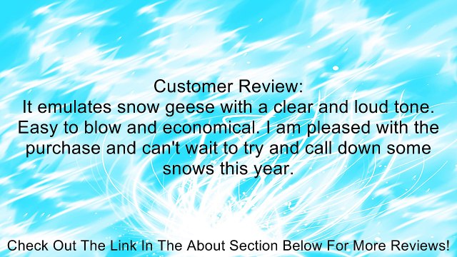 Haydel's Game Calls Blue & Snow Goose Call Review