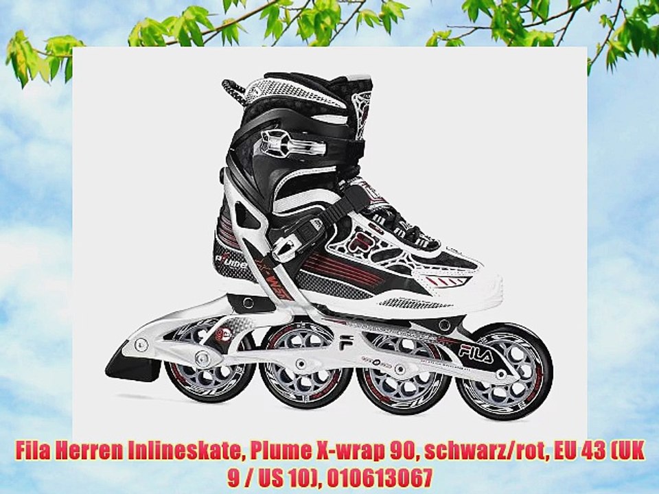 Fila Herren Inlineskate Plume X-wrap 90 schwarz/rot EU 43 (UK 9 / US 10) 010613067