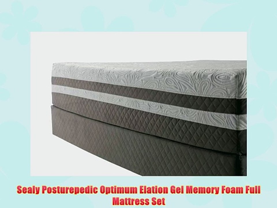 Sealy Posturepedic Optimum Elation Gel Memory Foam Full Mattress Set