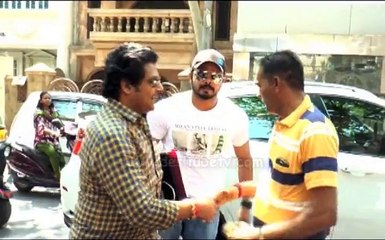 Cricketer S Sreesanth at the song recording of film "Woh Kaun Thi"