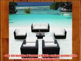 Outdoor Patio Furniture Wicker Sofa Sectional 9pc Resin Couch Set