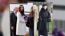 La Duquesa de Cambridge visita el elenco de Downton Abbey en el set